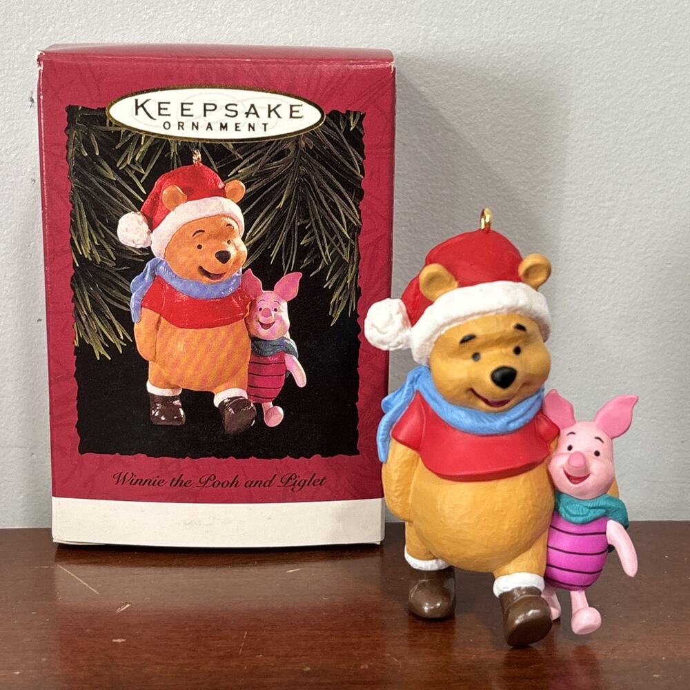 Vintage Hallmark Ornament Disney Winnie the Pooh & Piglet 1996 - Picture 1 of 8
